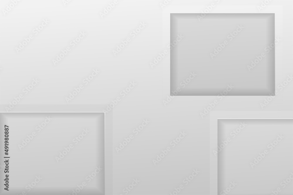 Abstract minimal 3d modern square background with white and grey color. Creative geometric rectangle pattern texture. Vector graphic illustration. Abstract minimal 3d modern square background with white and grey color. Creative geometric rectangle pattern texture. Vector graphic illustration.
