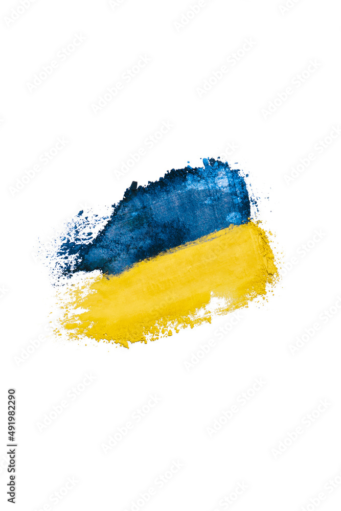 Malowana Flaga Ukrainy  - obrazy, fototapety, plakaty 