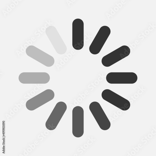 Loading sign icon isolated flat design vector illustration.
