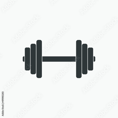 dumbbell icon vector. sport, gym, fitness symbol