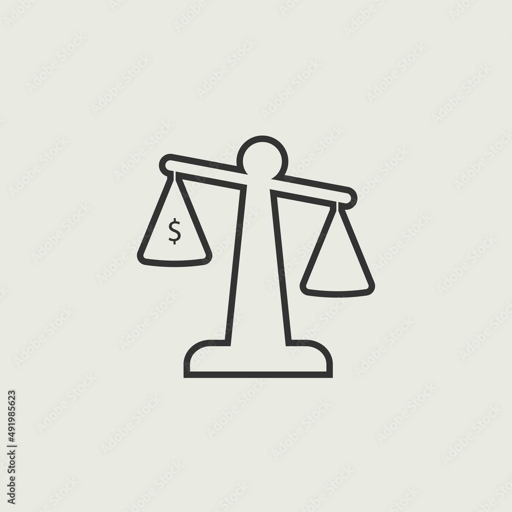 Dollar_scale vector icon illustration sign Dollar_scale vector icon illustration sign