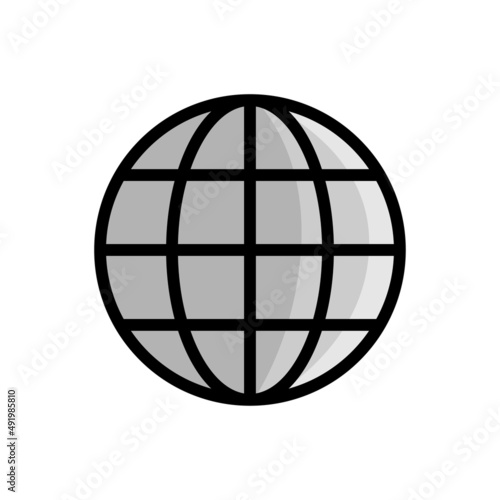 World Globe Icon Vector Design Template.