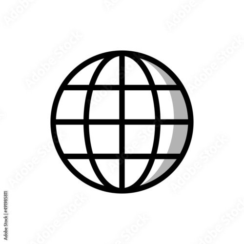 World Globe Icon Vector Design Template.