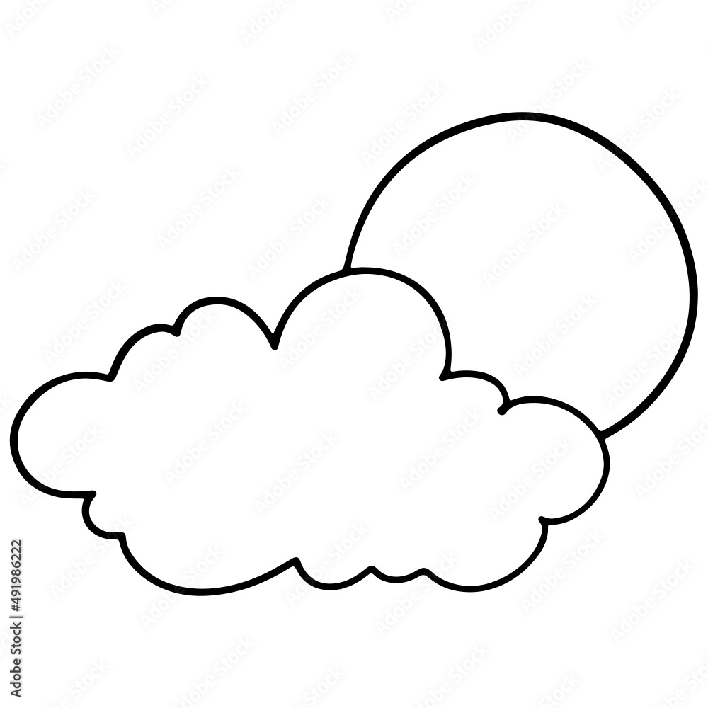 Weather hand drawn, clouds and sun outline design illustration for web, wedsite, application, presentation, Graphics design, branding, etc. Weather hand drawn, clouds and sun outline design illustration for web, wedsite, application, presentation, Graphics design, branding, etc.