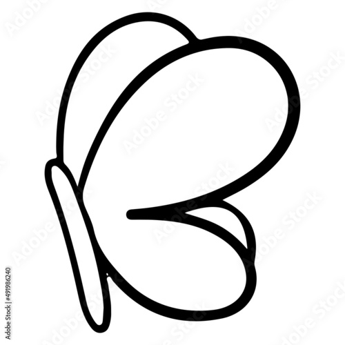 butterfly hand drawn outline design illustration for web, wedsite, application, presentation, Graphics design, branding, etc. photo