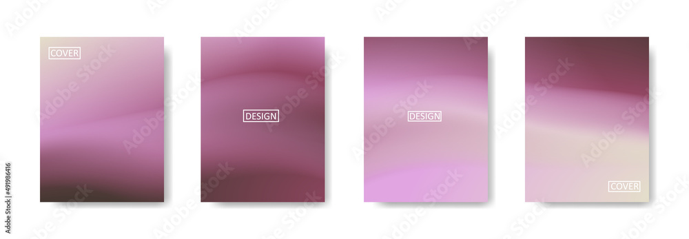 Fototapeta premium Set of abstract background with beautiful gradation color, colorful background for poster flyer banner backdrop.vertical banner.cool fluid background vector illustration