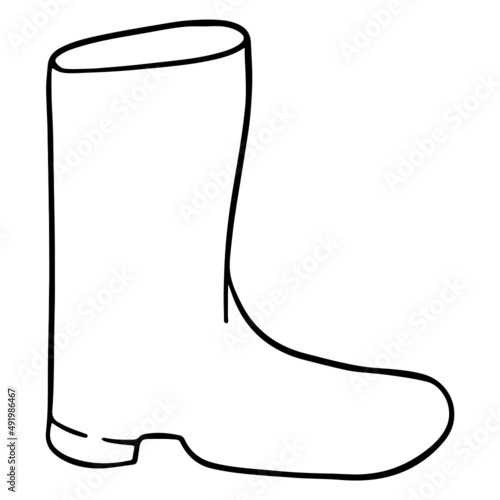 agriculture boot hand drawn outline design illustration for web, wedsite, application, presentation, Graphics design, branding, etc.