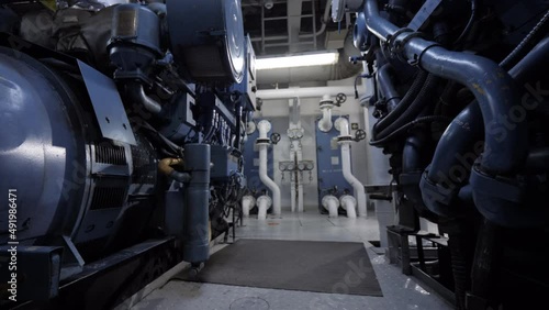  Near auxiliary diesel generator in engine room