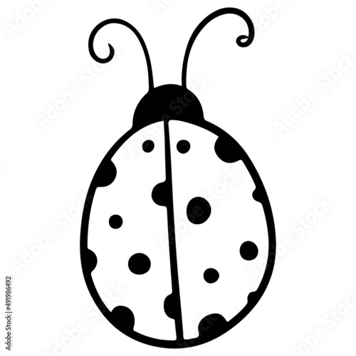 ladybug hand drawn outline design illustration for web, wedsite, application, presentation, Graphics design, branding, etc.