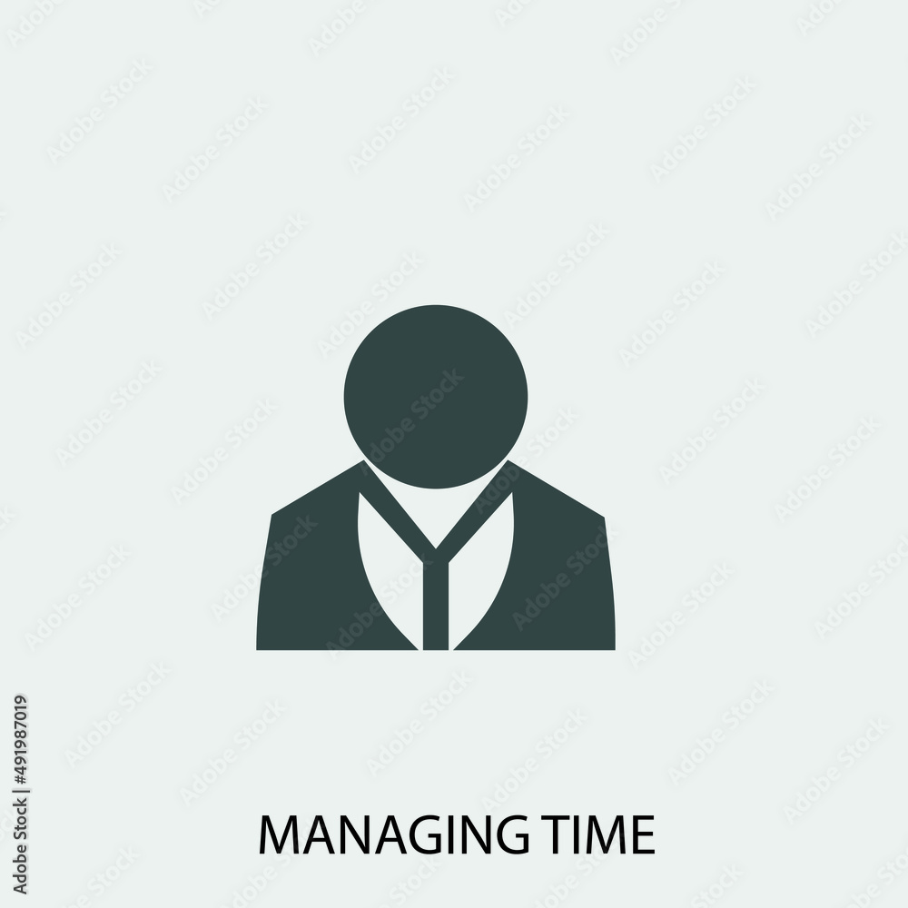 Managing_time vector icon illustration sign Managing_time vector icon illustration sign