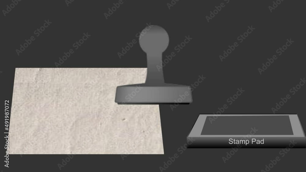 Stamp Pad Stamping Paid Stamp Pad Stamping Paid