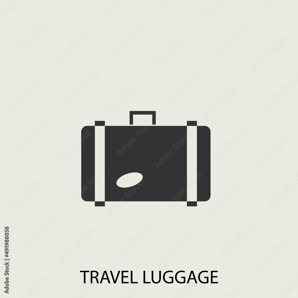 Travel_luggage vector icon illustration sign Travel_luggage vector icon illustration sign