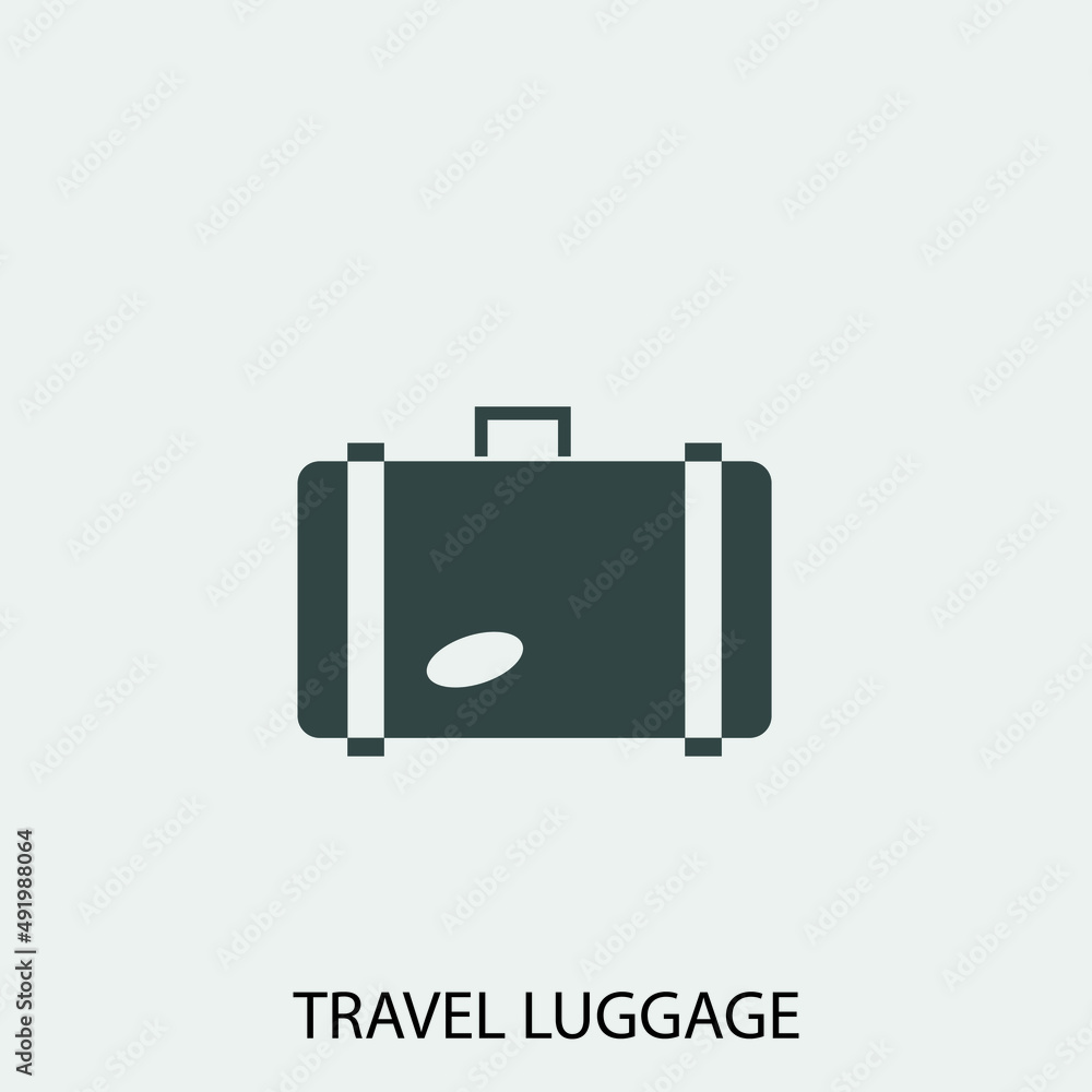 Travel_luggage vector icon illustration sign Travel_luggage vector icon illustration sign