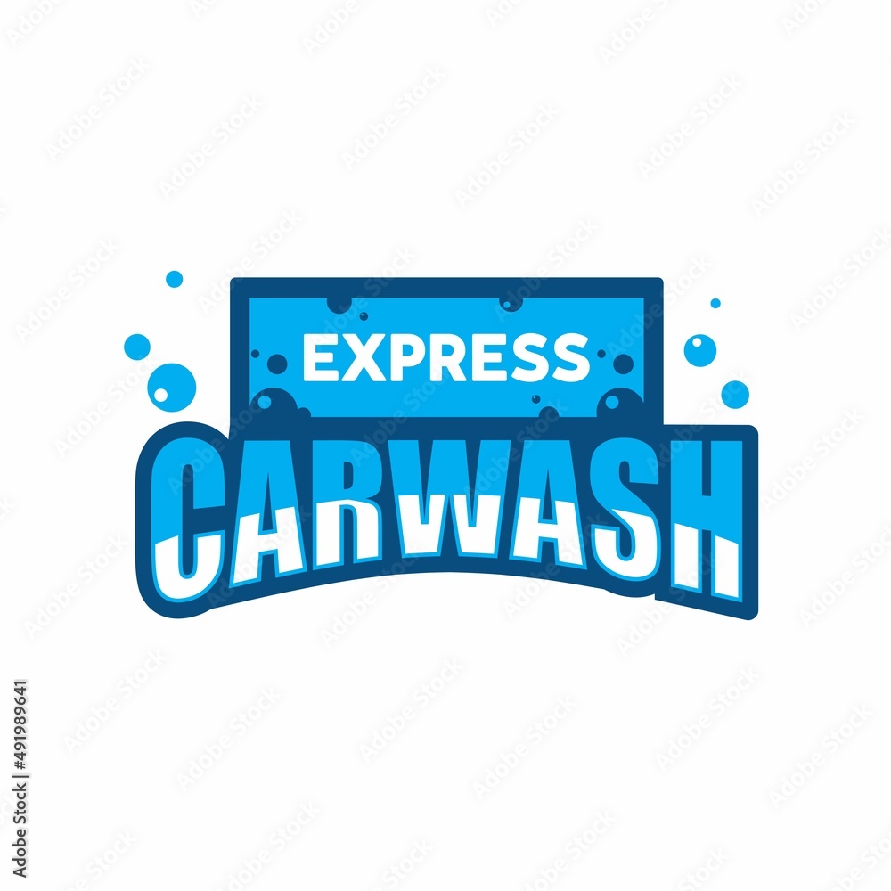 Express Car Wash Logo Design Template Stock Vector Adobe Stock