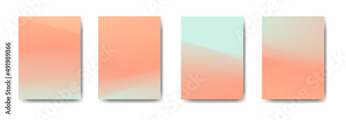set of abstract background with beautiful gradation color, colorful background for poster flyer banner backdrop.vertical banner.cool fluid background vector illustration © Topik_Art
