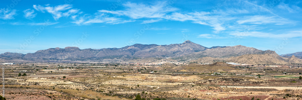 Sierra del Cid landscape scenery near Alicante Alacant mountains panorama in Spain