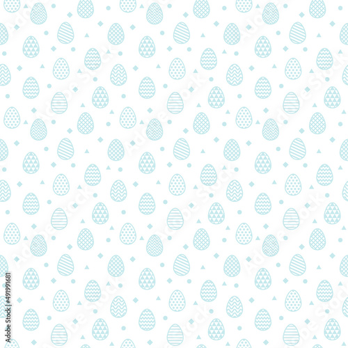 Design of an Easter pattern with eggs. Vector