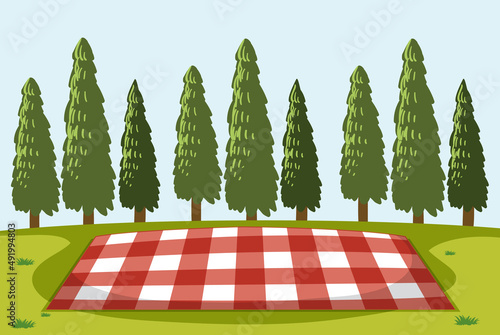 A natural scene landscape with mat