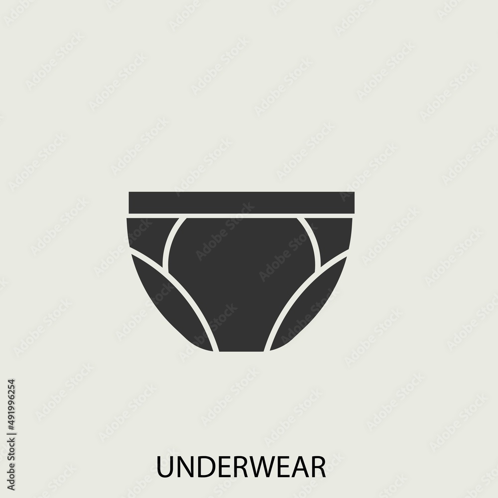Underwear vector icon illustration sign Underwear vector icon illustration sign