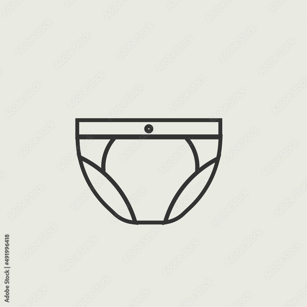 Underwear vector icon illustration sign Underwear vector icon illustration sign