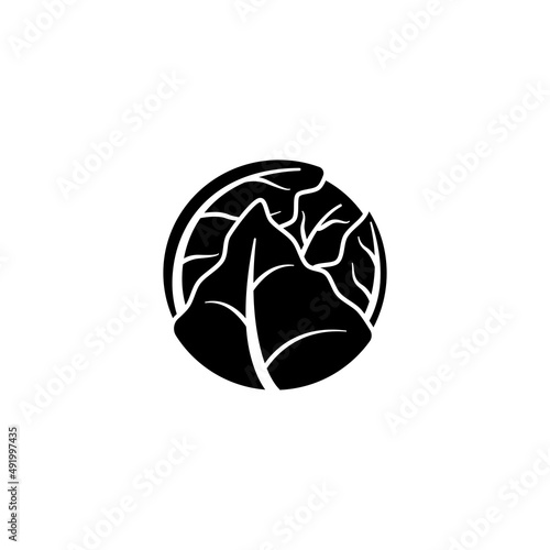 Silhouette icon of brussels sprouts