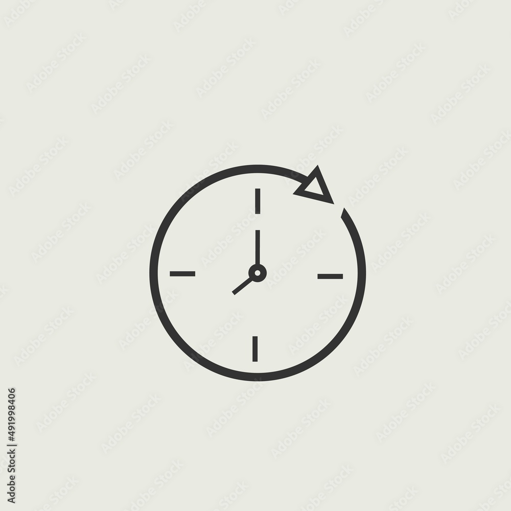 Clock vector icon illustration sign Clock vector icon illustration sign