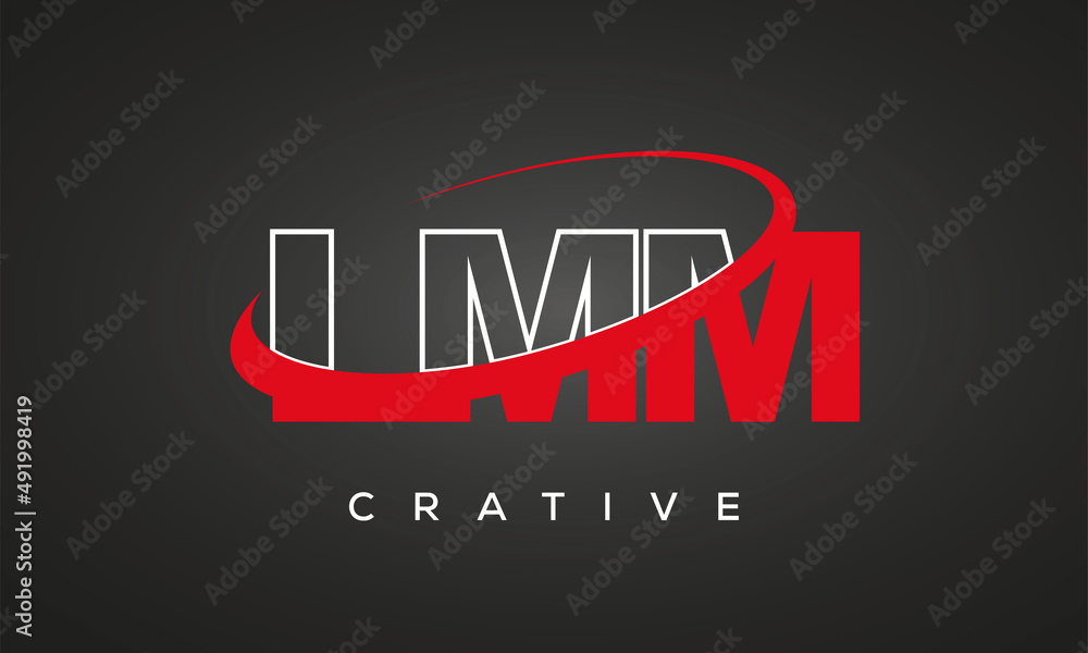LMM creative letters logo with 360 symbol vector art template design LMM creative letters logo with 360 symbol vector art template design