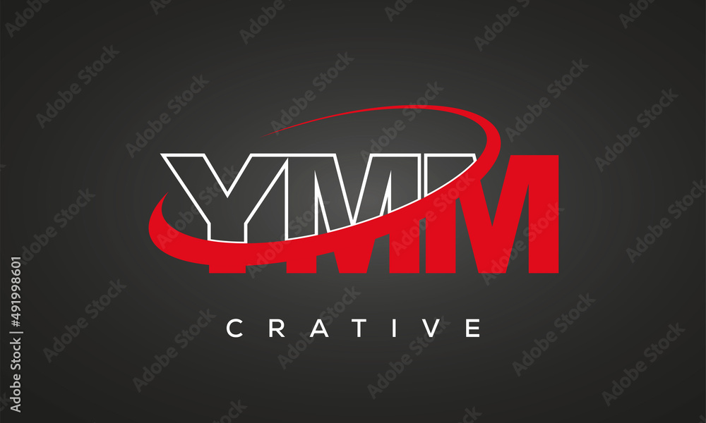 YMM creative letters logo with 360 symbol vector art template design YMM creative letters logo with 360 symbol vector art template design