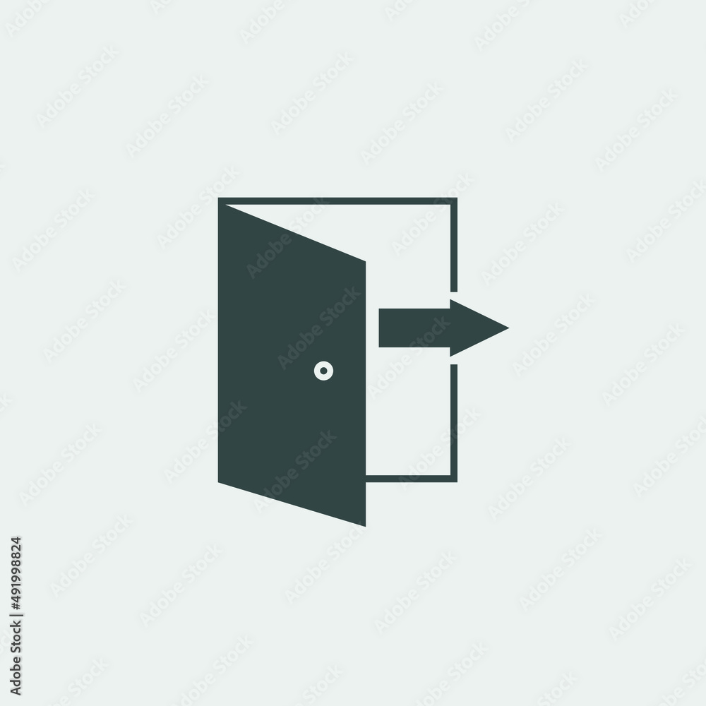 Door vector icon illustration sign Door vector icon illustration sign