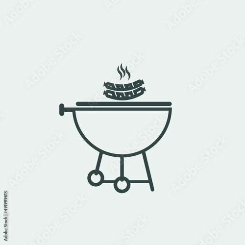 Grill vector icon illustration sign
