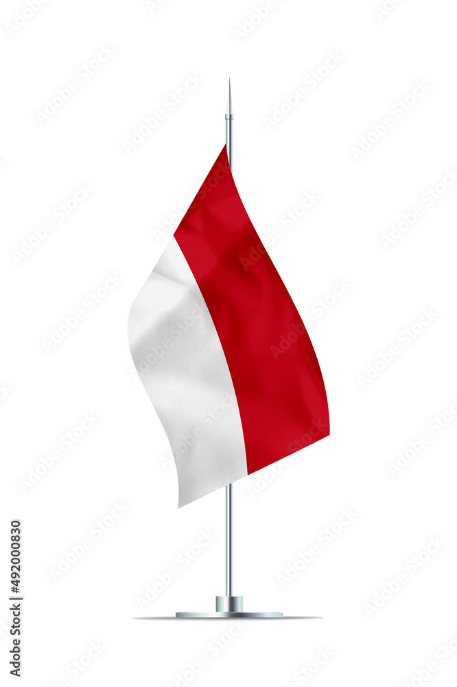 Small Flag of Monaco on a Metal Pole Small Flag of Monaco on a Metal Pole