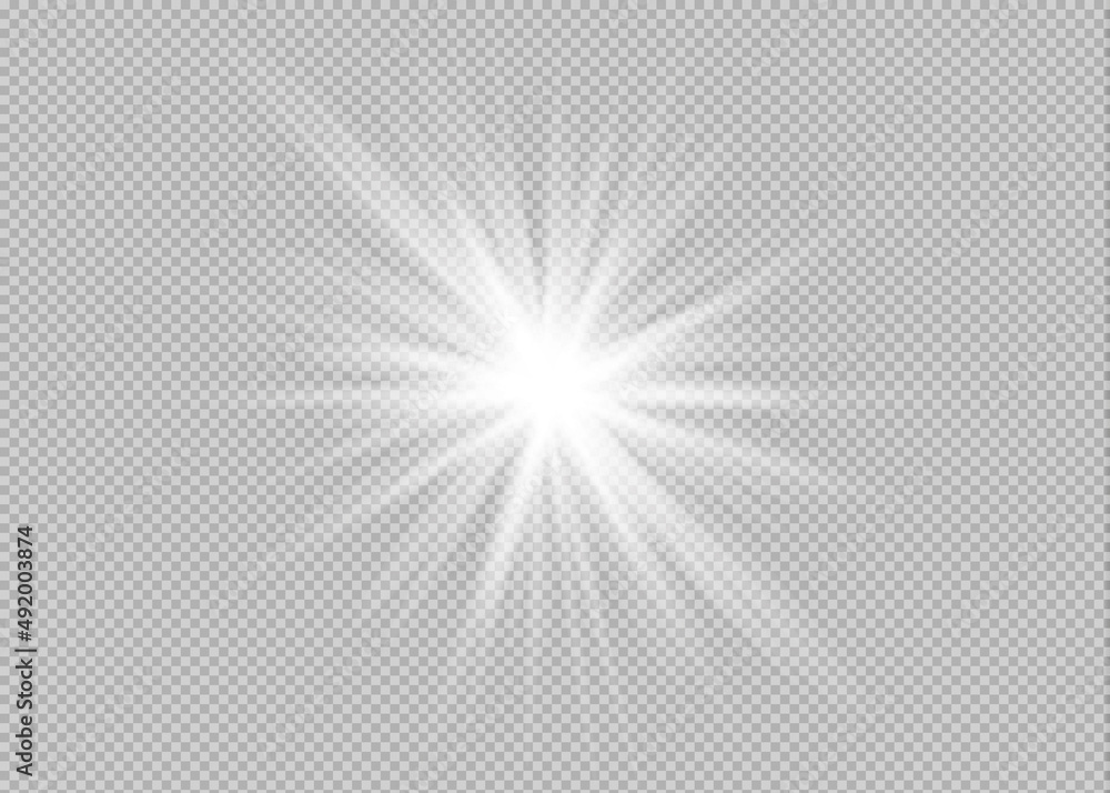 Glowing isolated white transparent light effect, glare, explosion, glitter, line, sun flare, sparks from the sun and stars Glowing isolated white transparent light effect, glare, explosion, glitter, line, sun flare, sparks from the sun and stars