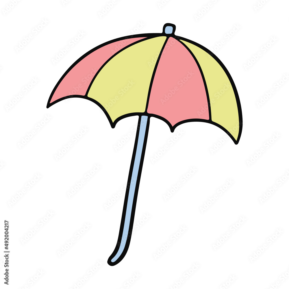 umbrella hand drawn flat color design umbrella hand drawn flat color design