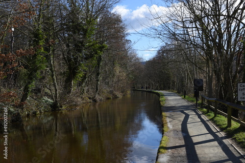the canal going through Llangollen