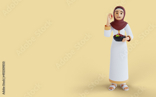 3d render 3d rendering special ramadan food sweet dates