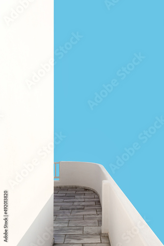 Mykonos and Santorini Architecture. Abstract Forms and Minimal Aesthetics.