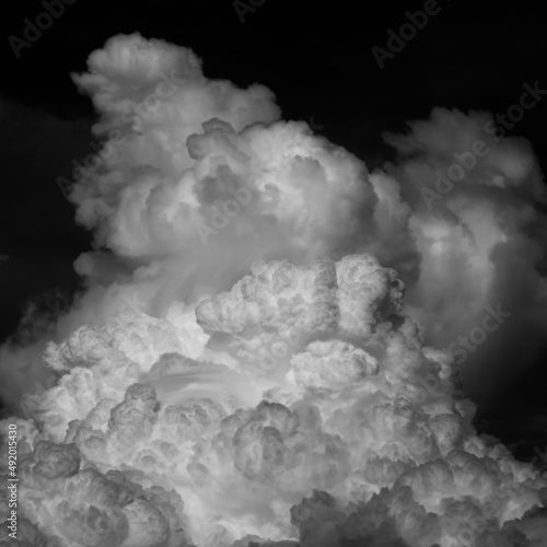 black and white clouds sky