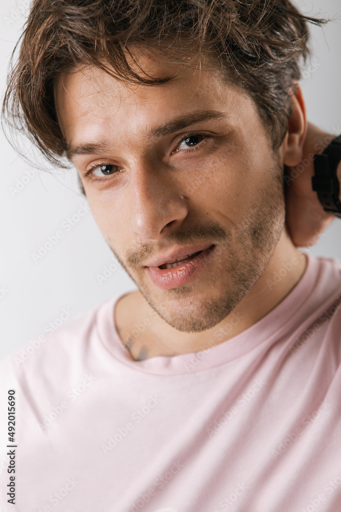 Emotional portrait of a handsome guy with an athletic figure Emotional portrait of a handsome guy with an athletic figure