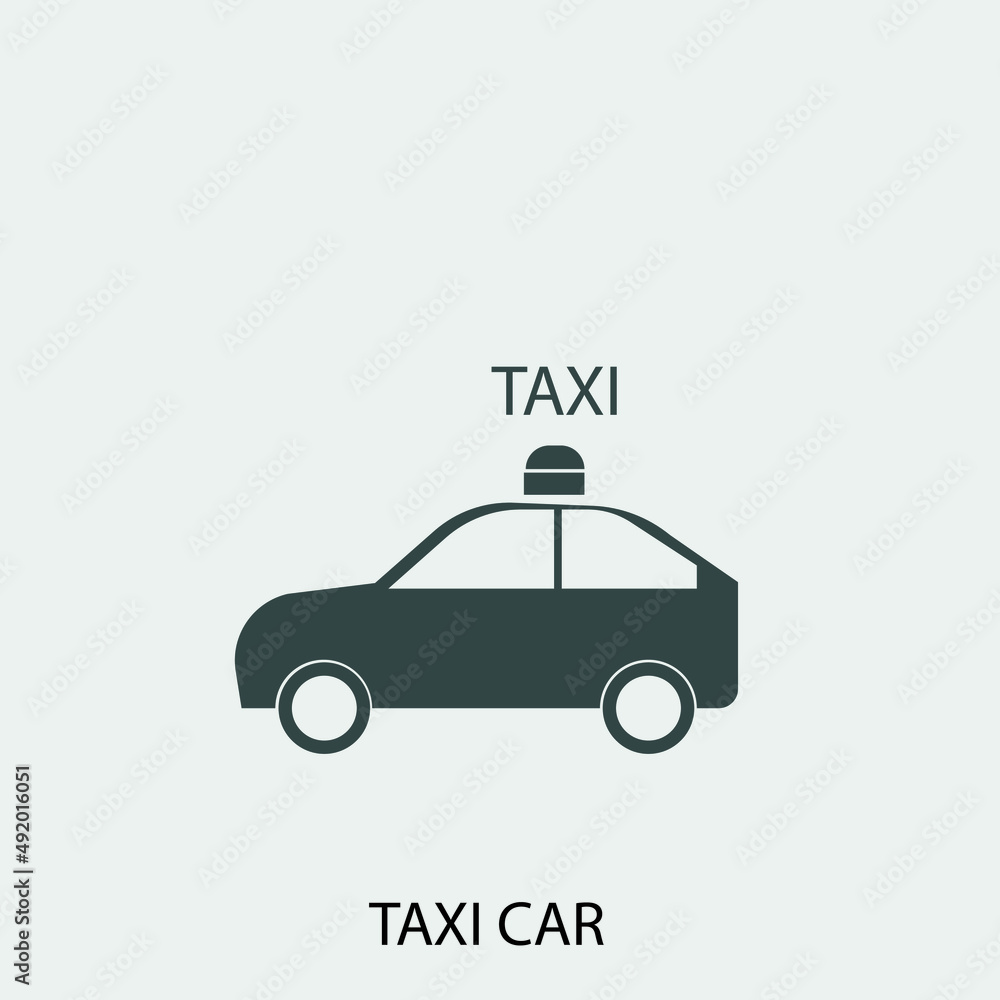 Taxi_car vector icon illustration sign