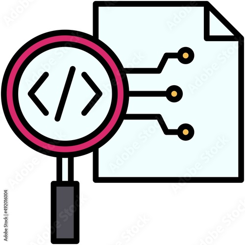 Audit icon, DeFi related vector illustration