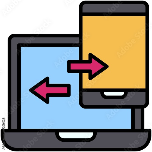 Synchronization icon, DeFi related vector illustration