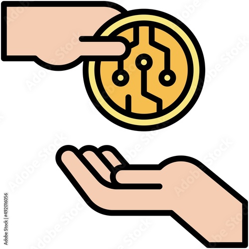 Lending icon, DeFi related vector illustration