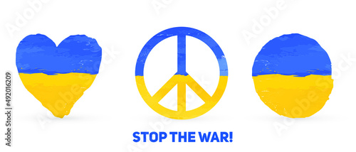 Pray for Ukraine – abstract concept for political conflict with the Ukrainian national flag. Pray for Ukraine freedom, peace and end of war.