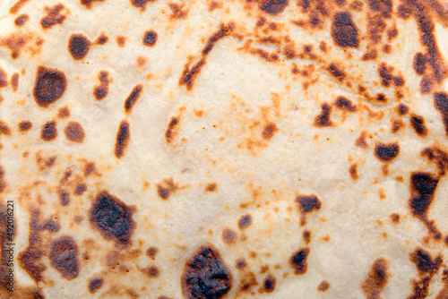 texture of cooked pancake  close-up 