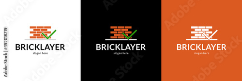 Simple bricklayer logo