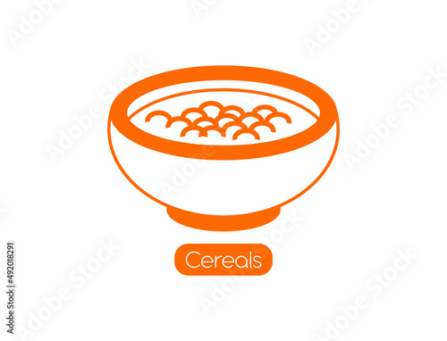 cereals icon, logo vector illustration