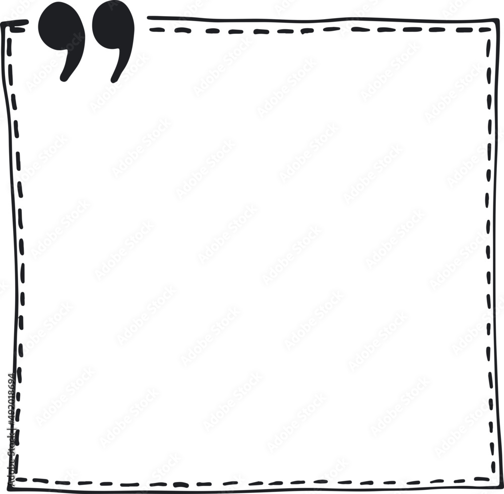 Obraz premium Hand-drawn square frame, Speech bubble abstract for text