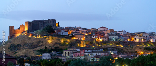 VIew of Melfi, Basilicata, by night