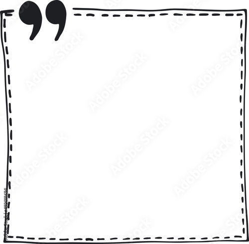 Hand-drawn square frame, Speech bubble abstract for text