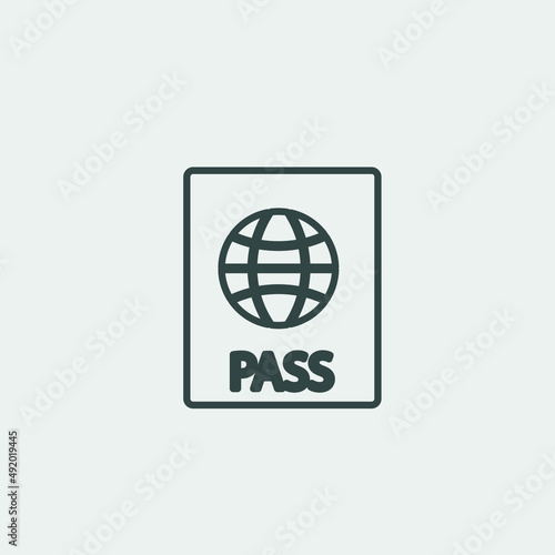 Passport vector icon illustration sign